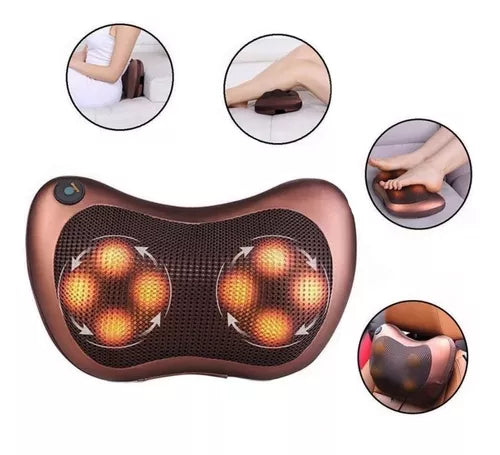 Almohada Masajeadora Shiatsu con Calor Infrarrojo – Para Cuello, Espalda y Piernas